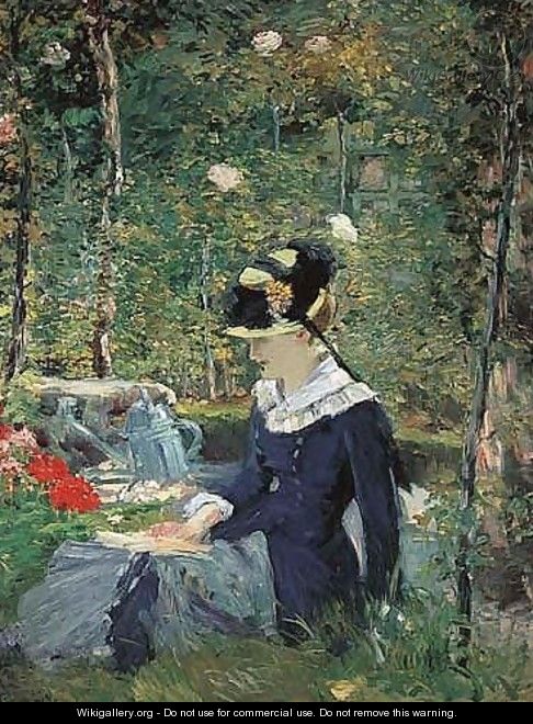 Jeune Fille Dans Un Jardin - Edouard Manet