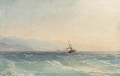 A steamship off the coast - Ivan Konstantinovich Aivazovsky