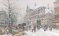 L'Eglise Saint-laurent Sous La Neige - Eugene Galien-Laloue