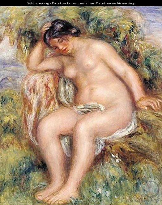 Le Repos De La Baigneuse - Pierre Auguste Renoir
