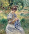 La Couseuse (Femme Cousant Dans Un Jardin) - Pierre Auguste Renoir