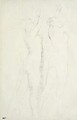 Deux Femmes Nues, Les Bras Leves - Edgar Degas