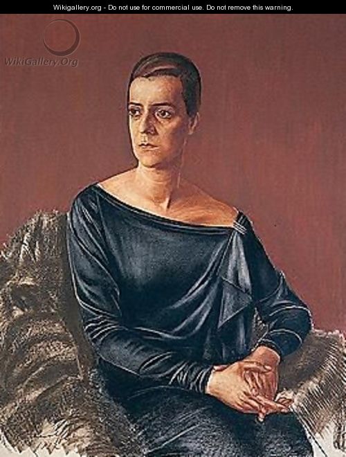 Woman in blue dress - Alexander Evgenievich Yakovlev