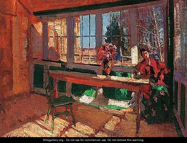 Catching the sun in the dacha - Konstantin Alexeievitch Korovin