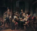 An Interior With Soldiers Playing Tric-trac Around A Table - Gerbrand Van Den Eeckhout