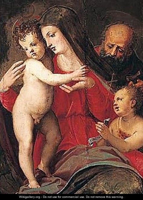 The Holy Family With The Infant Saint John The Baptist 2 - Michele di Ridolfo del Ghirlandaio (see Tosini)
