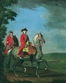Equestrian Portrait Of George III With A Review Of Troops Beyond - David Morier