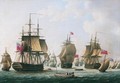 The English Fleet, With An Admiral Approaching A Ship Of The Line - Thomas Buttersworth