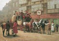 The London To York Coach Outside The Black Swan - John Charles Dollman