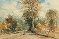 A Figure On A Country Road - David Cox