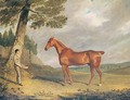 A Chestnut Hunter And Groom In A Landscape - John Frederick Herring Snr