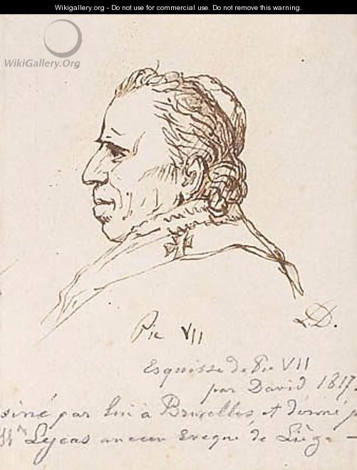 Esquisse De Pie VII - Jacques Louis David
