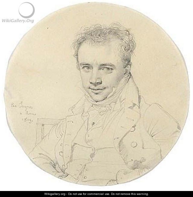 Portrait Du Sculpteur Henri-joseph Rutxhiel - Jean Auguste Dominique Ingres