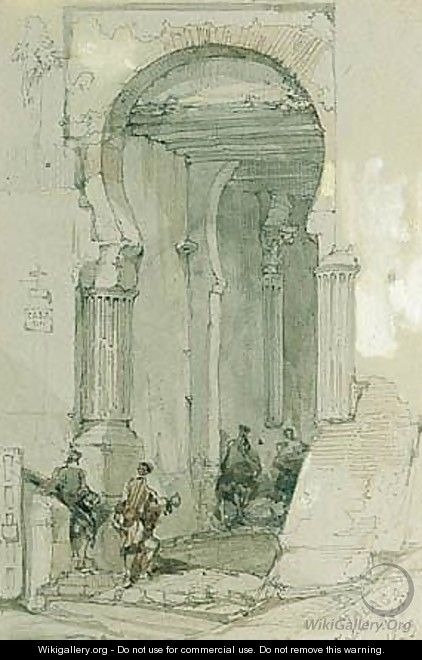 A Moorish Arch, Malaga - David Roberts