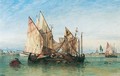 Boats On The Lagoon Near Venice - William Wyld