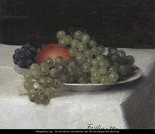 Pommes Et Raisins - Ignace Henri Jean Fantin-Latour