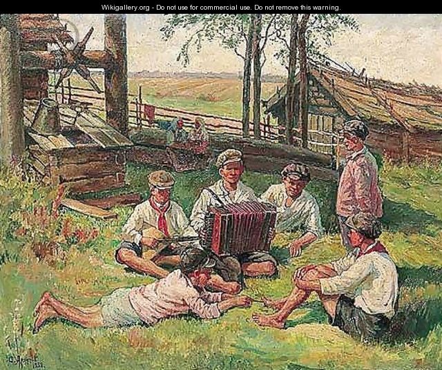 Music by the well - Sergei Nikolaevich Arkhipov