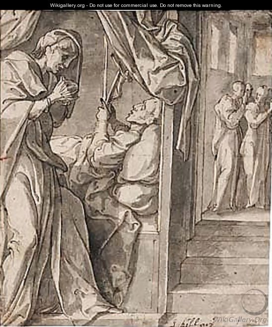 The Death Of St. Hilary - Jan Van Scorel