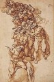 Pen And Brown Ink And Wash - Michelangelo Buonarroti