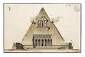 Design For A Pyramidal Tomb - Gustave Taraval