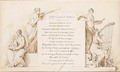 Design For A Title Page Allegorical Figures Of The Arts And A Dedication To Mademoiselle Camille Vernet - Jean-Michel Moreau