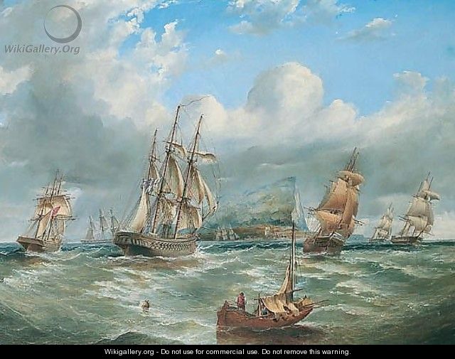 Shipping Off Gibralter - George Alexander Napier