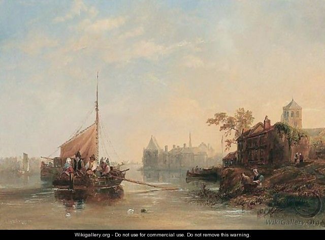 On A Dutch River - John Wilson Carmichael