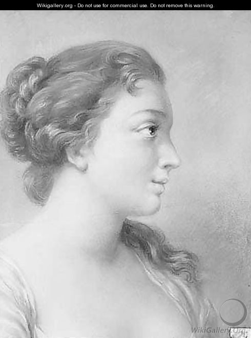The head of a young woman in profile - French School