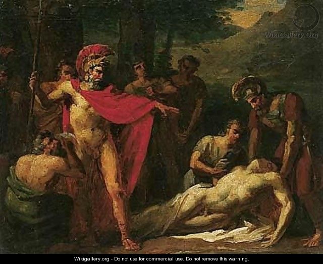 The death of patroclus - (after) Baron Jean-Antoine Gros