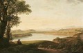 Italian River Landscape At Dusk, With A Huntsman Resting - (after) Johann Christian Reinhardt