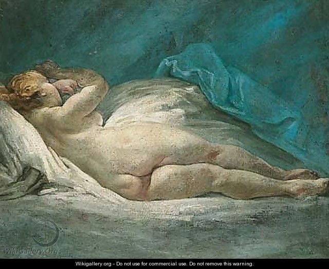 A reclining female nude - (after) Fragonard, Jean-Honore