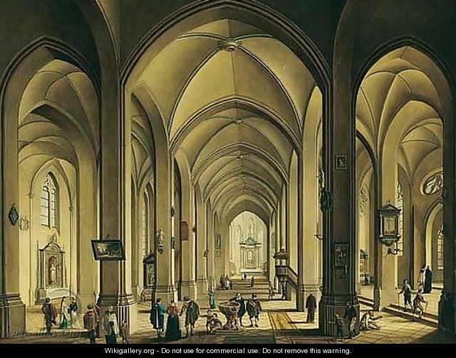 The Interior Of A Cathedral - Johann Ludwig Ernst Morgenstern