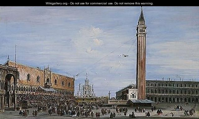 Venice, The Festival Of Giovedi Grasso In The Piazzetta In 1758 - Francesco Guardi