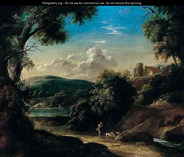 An Italianate Landscape With The Prodigal Son Tending Swine - Pietro Paolo Bonzi An Italianate Landscape With The Prodigal Son Tending Swine - Pietro Paolo Bonzi