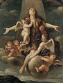 Saint Mary of Egypt borne by angels - Roman School