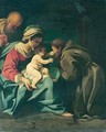 The Holy Family With Saint Francis Adoring The Christ Child - Bartolomeo Schedoni