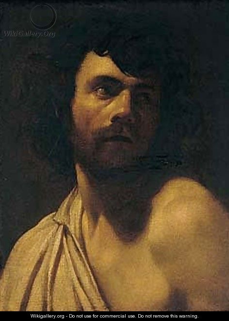 A Study Of A Bearded Man, Head And Shoulders - (after) Simon Vouet
