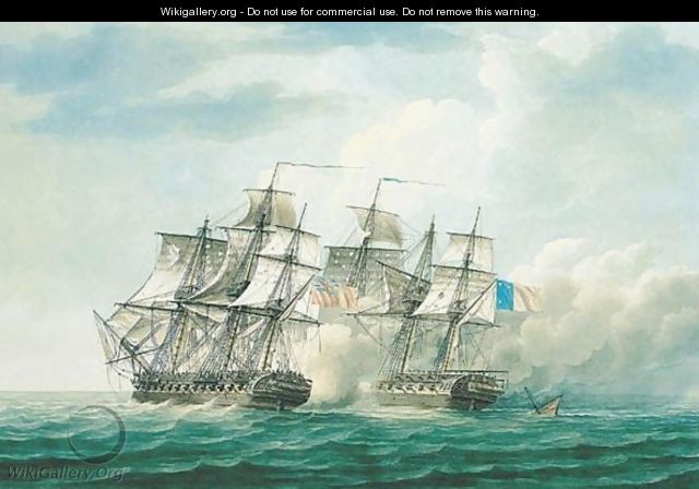 Frigate Action During The Napoleonic War - Thomas Buttersworth