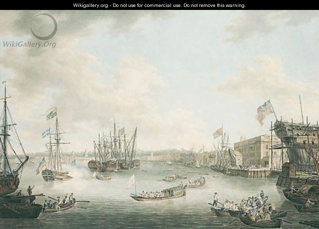 The Royal Visit To Deptford - (after) William Woollett