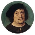 Portrait Of A Gentleman, Head And Shoulders, Wearing A Beret - Master Of Frankfurt