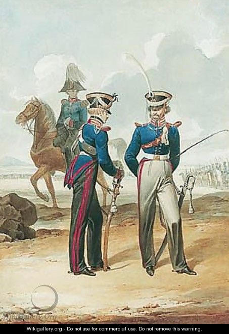 Prussian Army Officers - Dragoons Of The Guard - Denis Dighton
