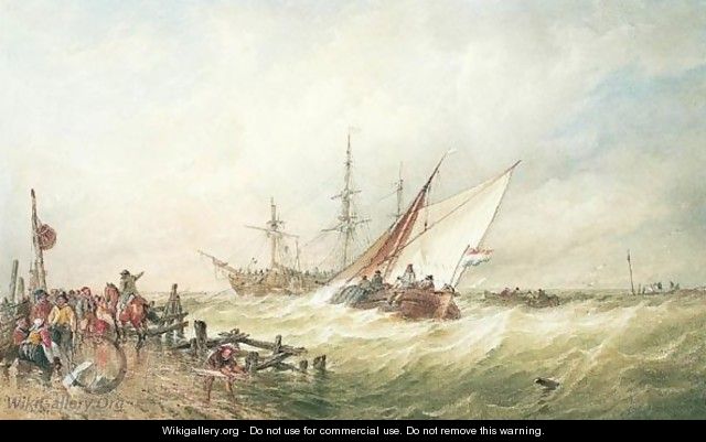 Shipping Off The Dutch Coast After A Storm - Thomas Sewell Robins