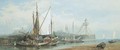 A Dutch Fishing Harbour - George Henry Andrews
