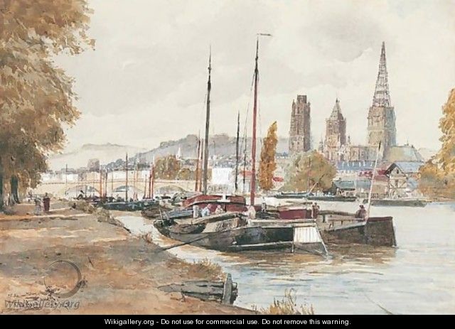 By The Seine At Rouen - Thomas Bush Hardy