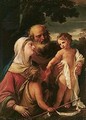 The Holy Family With The Infant Saint John The Baptist - Girolamo Troppa