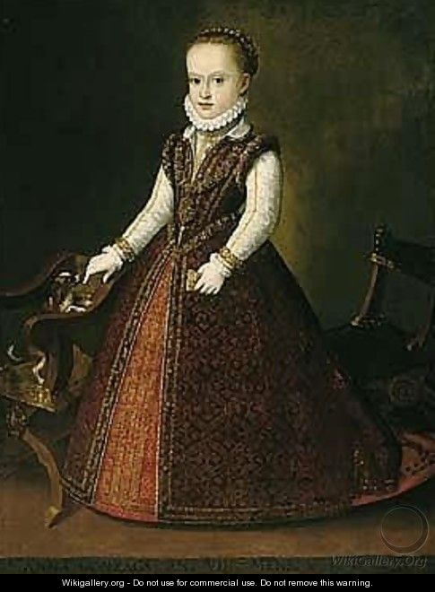 Portrait Of Anna Caterina Gonzaga (1566-1621) - (after) Orazio Vecellio