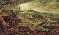 The Season Of Spring A Panoramic Landscape With Winter Yielding To Summer - Jacob I Savery