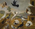 Pigeons In A Landscape - English School