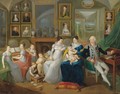 Portrait Of Gabriel Joseph De Froment, Baron De Castille (1747 - 1826) And His Wife Princess Hermine Aline Dorothee De Rohan (1785 - 1843) With Their Family - French School