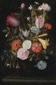 Still Life Of Flowers With Tulips, Lilies, And Carnations - Isaac Cruikshank